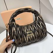 Miu Wander Matelassé Nappa Leather Mini Hobo Bag 23X13X7 - 6