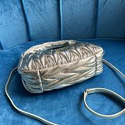 	 Miu Wander Matelassé Nappa Leather Mini Hobo Bag Golden 23X13X7 - 3