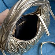 	 Miu Wander Matelassé Nappa Leather Mini Hobo Bag Golden 23X13X7 - 5