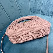 	 Miu Wander Matelassé Nappa Leather Mini Hobo Bag Light Pink 23X13X7 - 3