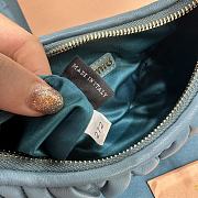 	 Miu Wander Matelassé Nappa Leather Mini Hobo Bag Blue 23X13X7 - 6