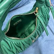 	 Miu Wander Matelassé Nappa Leather Mini Hobo Bag Green 23X13X7 - 5