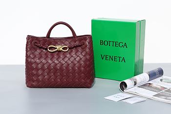 	 Bottega Veneta Andiamo Dark Red Size 25×22×10.5