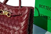 	 Bottega Veneta Andiamo Dark Red Size 25×22×10.5 - 3