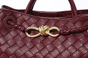 	 Bottega Veneta Andiamo Dark Red Size 25×22×10.5 - 6