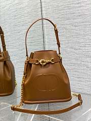 	 MEDIUM C'EST DIOR BAG Black CD-Embossed Calfskin Brown 24×10×24.5cm - 1