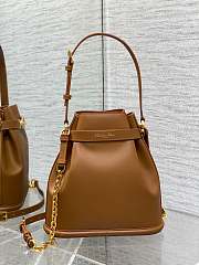 	 MEDIUM C'EST DIOR BAG Black CD-Embossed Calfskin Brown 24×10×24.5cm - 3