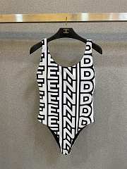 Fendi One-Piece Swimsuit Black/White - 1