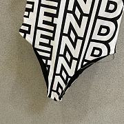 Fendi One-Piece Swimsuit Black/White - 4