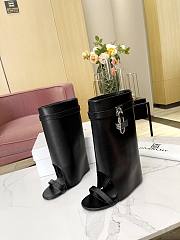 	 Givenchy Shark Lock Sandals In Black Leather Size 35-43cm - 4