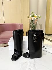 	 Givenchy Shark Lock Sandals In Black Leather Size 35-43cm - 5
