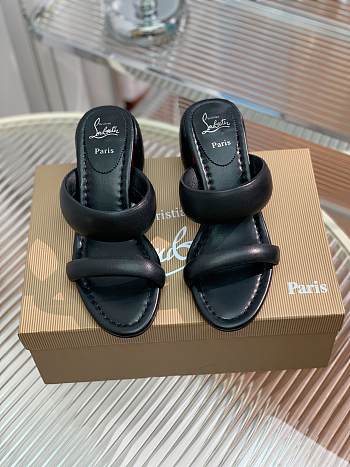 Christian Louboutin Inflama Sab 85 Leather Sandal Black