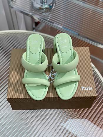 Christian Louboutin Inflama Sab 85 Leather Sandal Geen