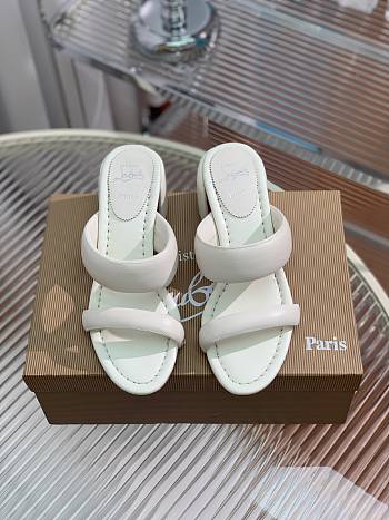 Christian Louboutin Inflama Sab 85 Leather Sandal White 