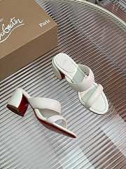 Christian Louboutin Inflama Sab 85 Leather Sandal White  - 2