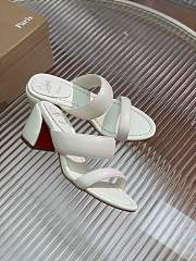 Christian Louboutin Inflama Sab 85 Leather Sandal White  - 6