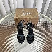 Christian Louboutin Women's Lipqueen 10 Ankle-Strap Patent Leather Sandals - 1