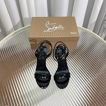 Christian Louboutin Women's Lipqueen 10 Ankle-Strap Patent Leather Sandals