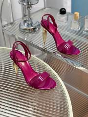 Christian Louboutin Women's Lipqueen 10 Ankle-Strap Patent Leather Sandals Pink - 3