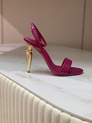 Christian Louboutin Women's Lipqueen 10 Ankle-Strap Patent Leather Sandals Pink - 4