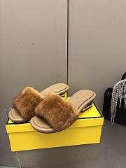 Fendi Women's Baguette Leather Sandals Brown - 2