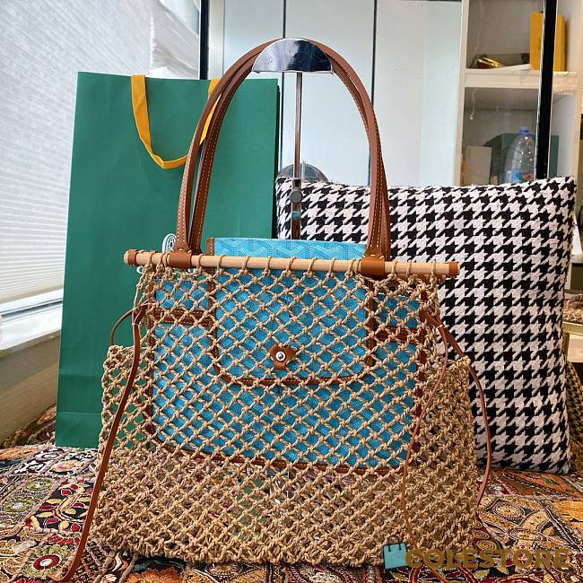 	 Goyard Net Aligre Tote Blue Size 30x34x7cm - 1