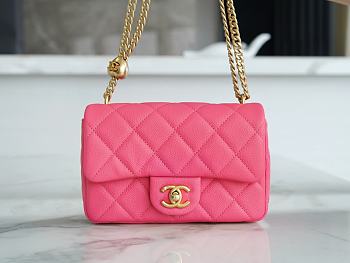 Chanel 23P Caviar Mini Pink Size 19×12×8cm