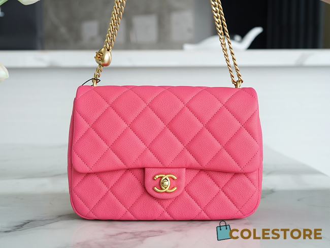 	 Chanel 23P Caviar Mini Pink 14×20×8cm - 1