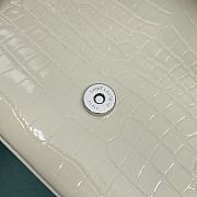 Saint Laurent Black & Silver Croc Small Kate Tassel Bag 20x5x12.5 - 6
