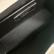 Saint Laurent Black & Silver Croc Small Kate Tassel Bag 20x5x12.5 - 3