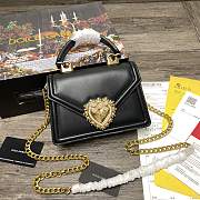 Dolce and Gabbana Black Small Devotion Black Bag 19x4.5x13cm - 1