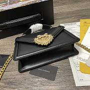 Dolce and Gabbana Black Small Devotion Black Bag 19x4.5x13cm - 2