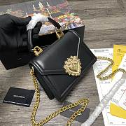 Dolce and Gabbana Black Small Devotion Black Bag 19x4.5x13cm - 5