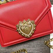 	 Dolce and Gabbana Black Small Devotion Black Red 19x4.5x13cm - 5