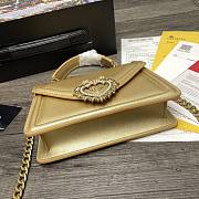 	 Dolce and Gabbana Black Small Devotion Gold Bag 19x4.5x13cm - 4