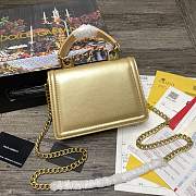 	 Dolce and Gabbana Black Small Devotion Gold Bag 19x4.5x13cm - 3