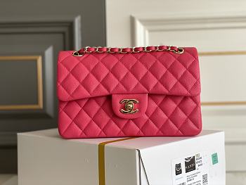 Chanel CF Flap Bag Pink Classic 23x14.5x6cm