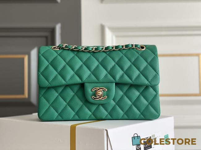 	 Chanel CF Flap Bag Green Classic 23x14.5x6cm - 1