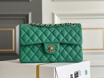 	 Chanel CF Flap Bag Green Classic 23x14.5x6cm