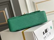 	 Chanel CF Flap Bag Green Classic 23x14.5x6cm - 6