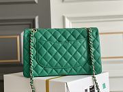 	 Chanel CF Flap Bag Green Classic 25.5x15.5x6.5 - 4