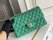 	 Chanel CF Flap Bag Green Classic 25.5x15.5x6.5 - 5