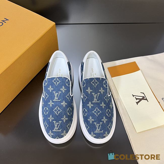 Louis Vuitton Monogram Blue Beverly Hill Slip-on - 1