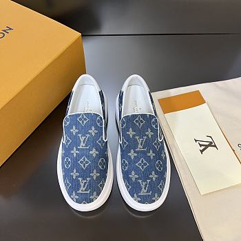 Louis Vuitton Monogram Blue Beverly Hill Slip-on