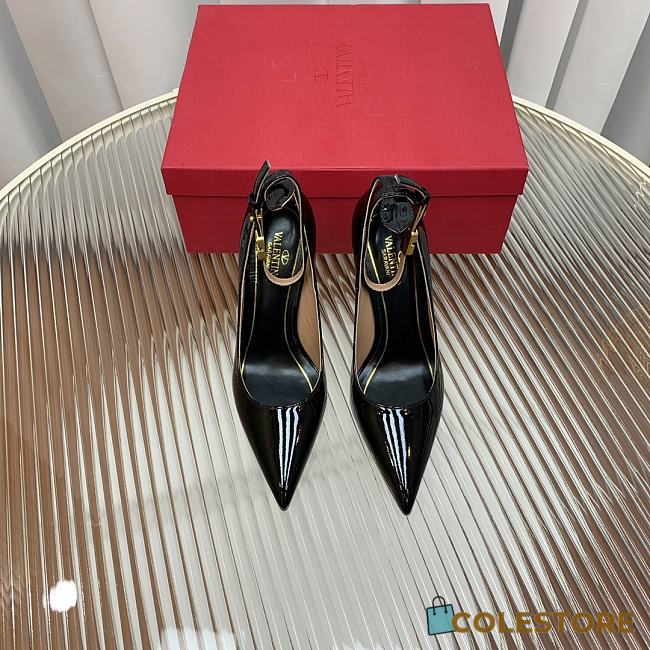 Women Valentino Vlogo Patent Pump Black Size 35-39 - 1