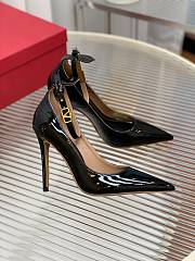 Women Valentino Vlogo Patent Pump Black Size 35-39 - 6
