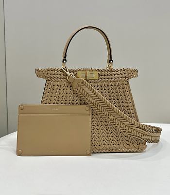 Fendi Peekaboo Isee U Brown Size 33x12x25cm