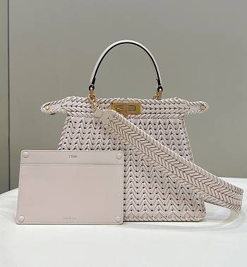 Fendi Peekaboo Isee U White Size 33x12x25cm