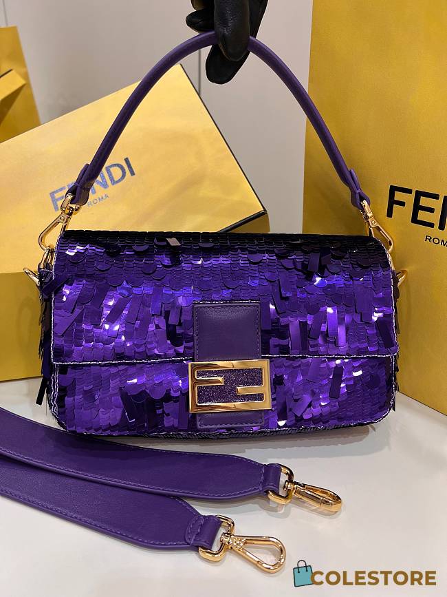 	 Fendi Baguette Dark Purple One Size 26x7x13cm - 1