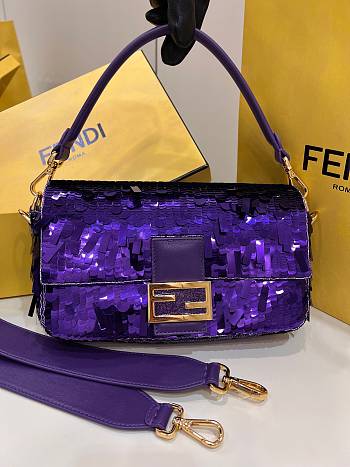 	 Fendi Baguette Dark Purple One Size 26x7x13cm